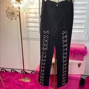 Black Link-Chain Jeans